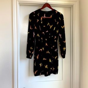 Honey Punch Bird Patterned Mini Dress Size Small